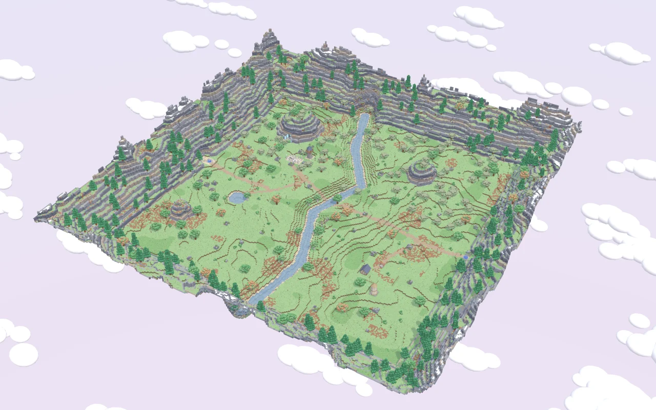 上空から見たArcadian Meadows