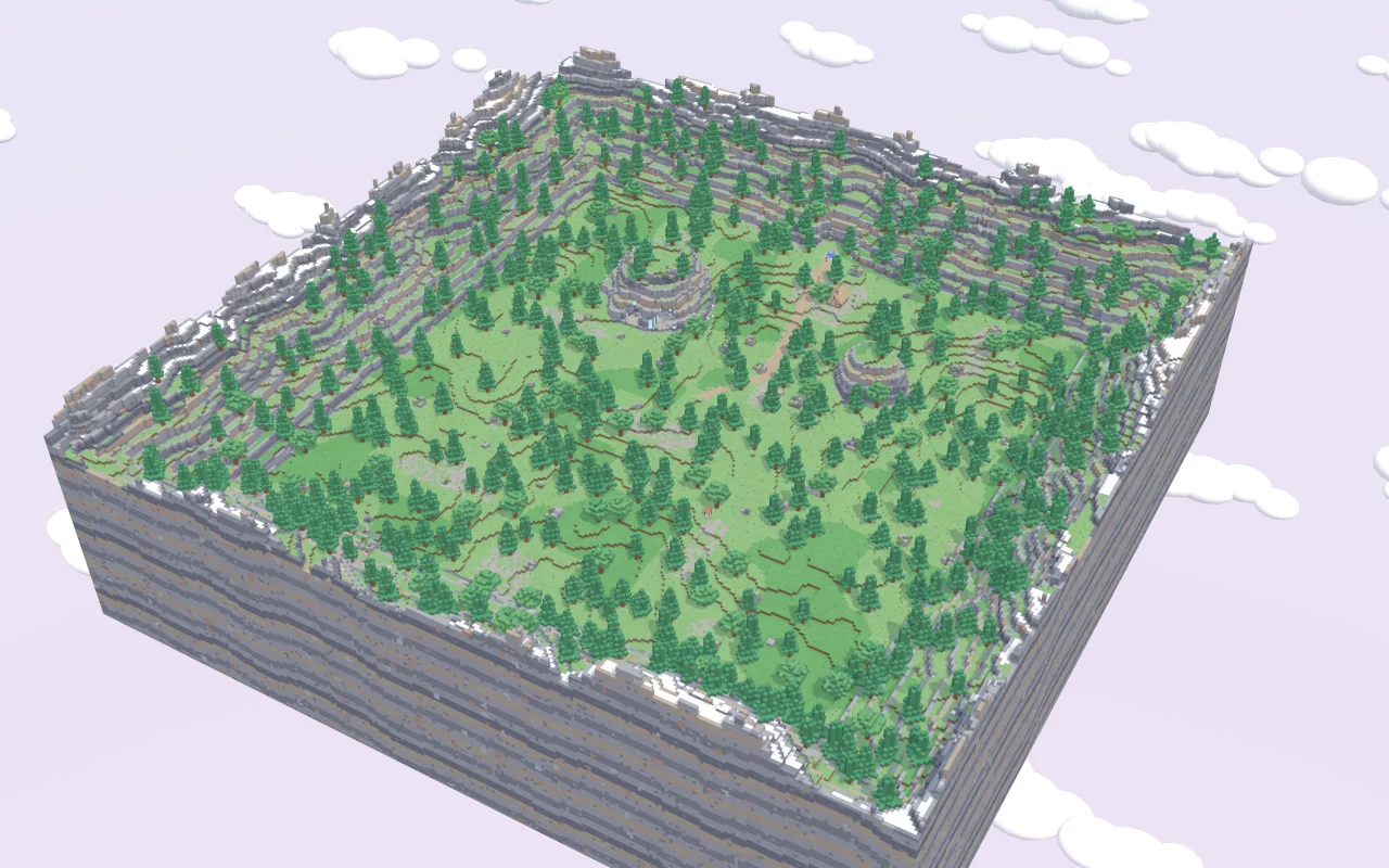 上空から見たMount Ida
