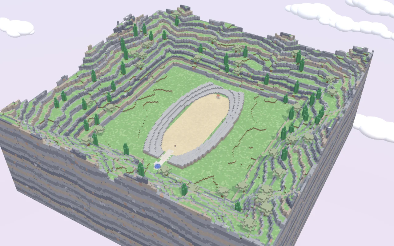 Stadium of Olympia, seen from above